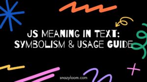 JS meaning in text