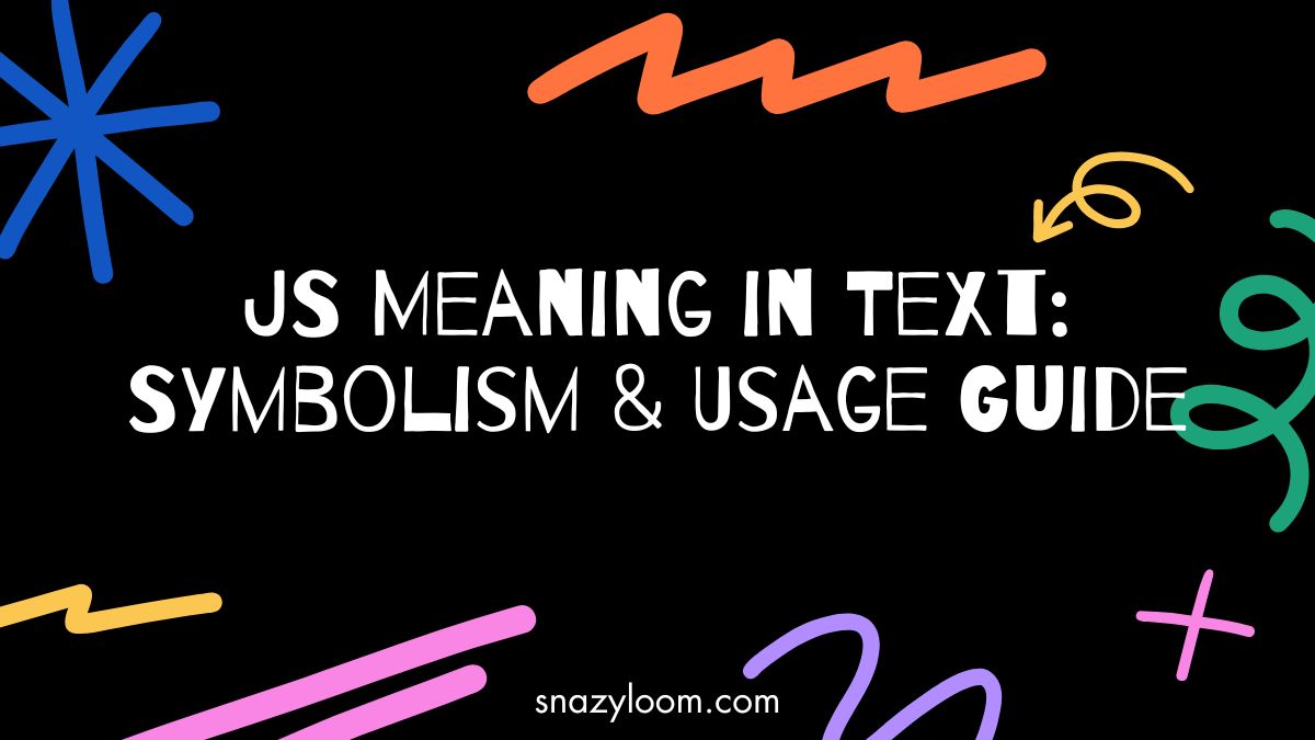 JS meaning in text